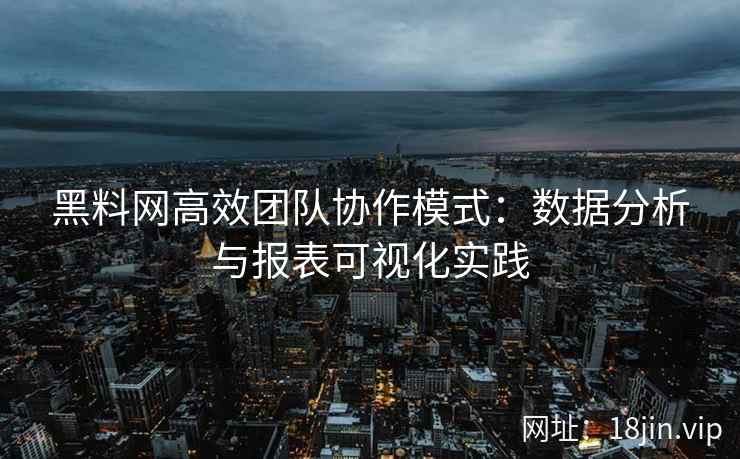黑料网高效团队协作模式：数据分析与报表可视化实践