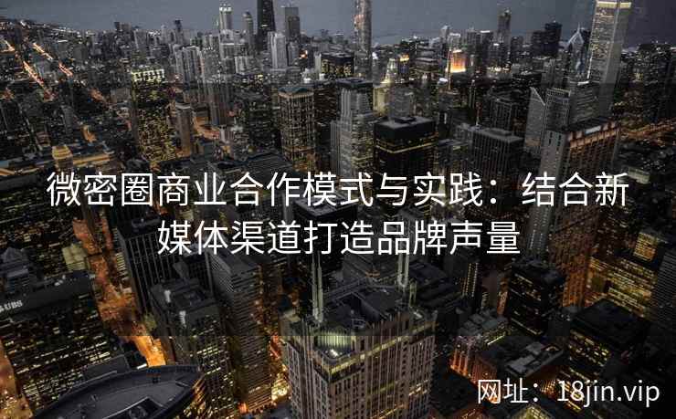 微密圈商业合作模式与实践：结合新媒体渠道打造品牌声量