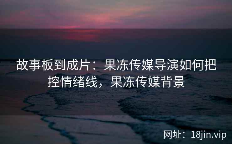 故事板到成片：果冻传媒导演如何把控情绪线，果冻传媒背景