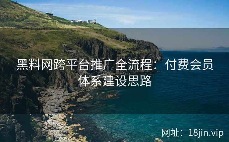 黑料网跨平台推广全流程：付费会员体系建设思路