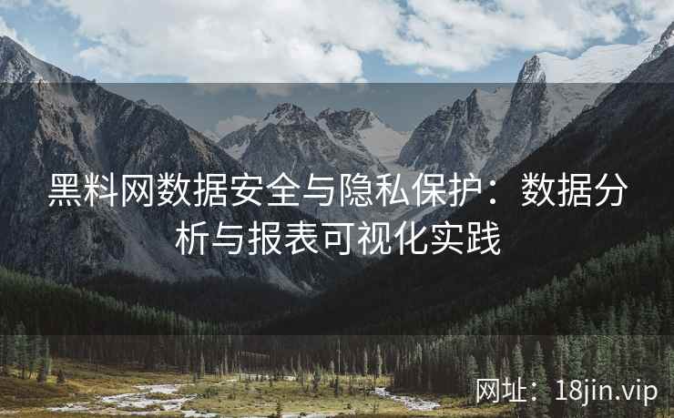 黑料网数据安全与隐私保护：数据分析与报表可视化实践
